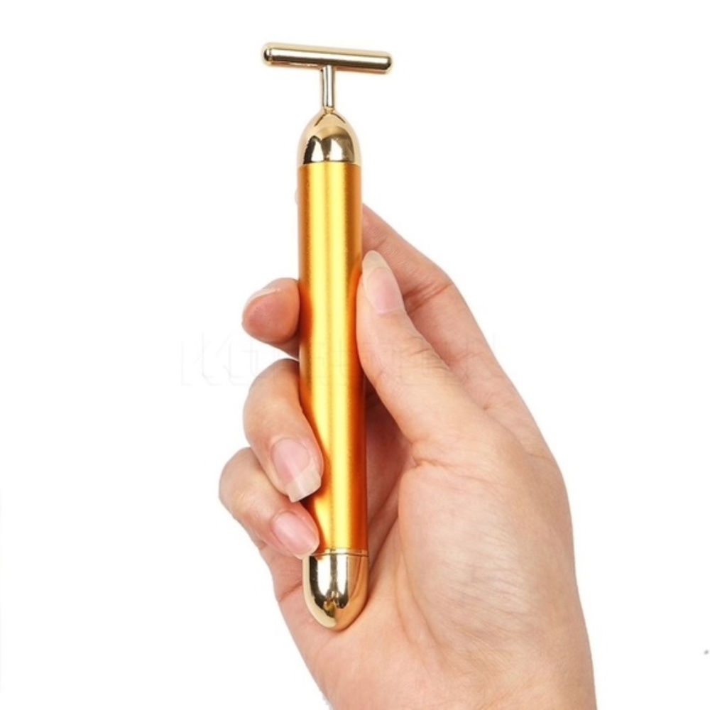 24K Gold plated Massager. Face and Body cream & Make up applicator.